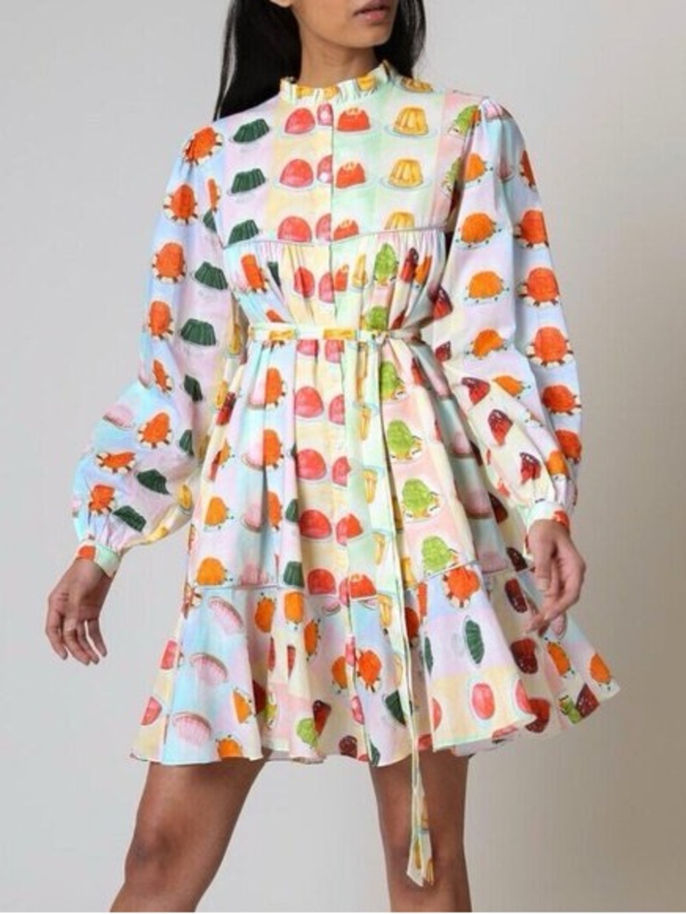 Rachel Antonoff Drew Shirt Dress rainbow jello mold stripe